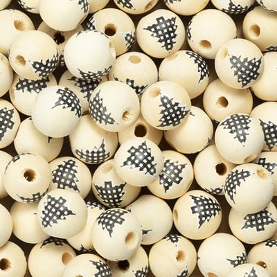 10 kom/lot 15 mm Božićne prirodne drvene perle Snježne pahuljice Razmaknica s uzorkom Rasute perle za izradu nakita DIY ručno rađeni dodaci