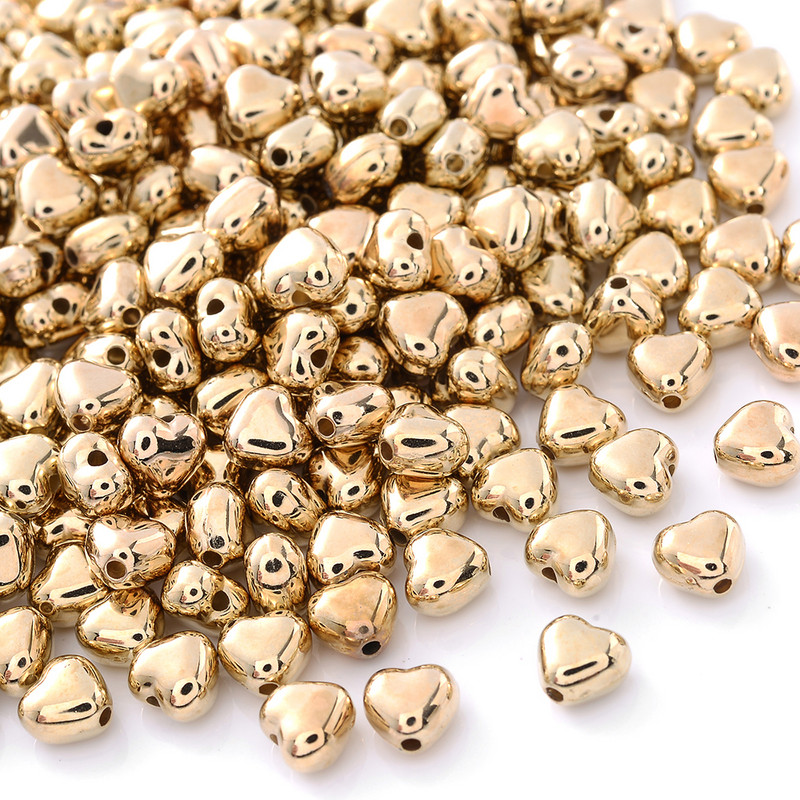 200-600 komada 6 mm CCB šarm razmaknice perle u obliku srca labave perle ručno izrađene za DIY izradu nakita Pronalaženje pribora Dodaci