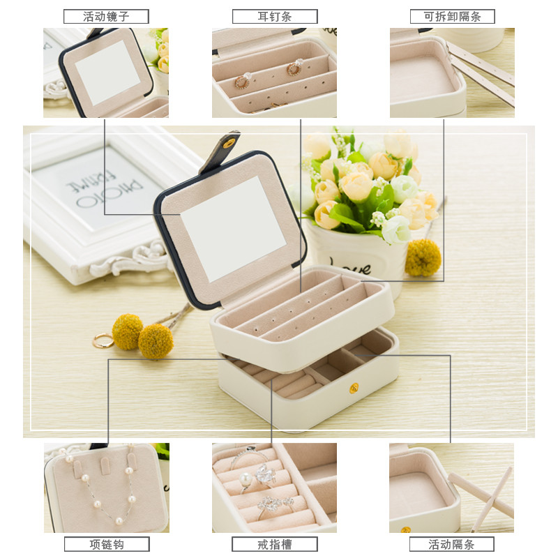 Novi prijenosni kovčeg za pakiranje nakita Organizator za šminku za izvrsnu kozmetičku kozmetičku kutiju za ljepotu Spremnik za diplomske događaje Poklon