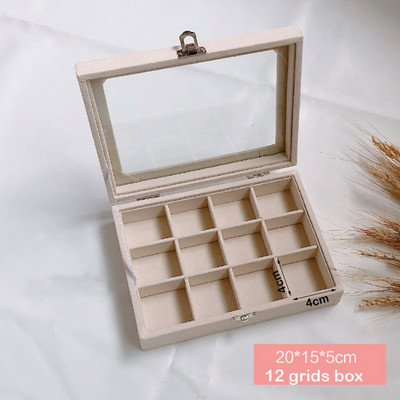 Najprodavanija bež baršunasta izložbena kutija za nakit, kutija za prstenje, naušnice, narukvice, ogrlice ili druge ukrase, organizator za pohranu