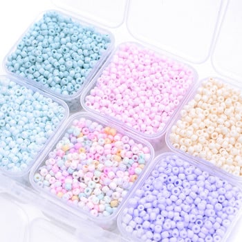 1000 бр./компл. бонбонени цветни мъниста Комплект мъниста Macaron Spacer Beads Box Charms за изработка на бижута Направи си сам Гривна Аксесоари за колие