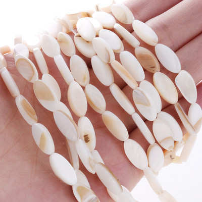 6x13 mm-es természetes kagyló gyöngyök színes ovális laza távtartó gyöngyök ékszerkészítéshez, barkácsoláshoz, karkötő nyaklánchoz