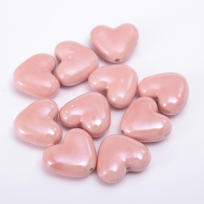 10/20/30 komada 12 mm glazirane čiste keramičke perle u obliku srca, labave perle za izradu nakita, pribor za ogrlice, narukvice
