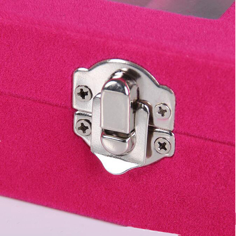 Nova baršunasta kutija za nakit s 12 rešetki Prstenje Naušnice Ogrlice Držač za šminku Torbica Choker Organizator Ženska izložba nakita