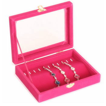 Διάφορες επιλογές χρωμάτων Κολιέ Velvet Jewelry Box Δαχτυλίδια Σκουλαρίκια Κολιέ Μενταγιόν Βραχιόλια Μακιγιάζ Κοσμήματα Organizer Αποθήκευση