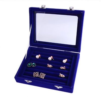 Nova kutija za prstenje 20*15*4,5 cm s poklopcem za naočale, držač za naušnice, organizator, izložbeni pribor za nakit za dom ili izlog