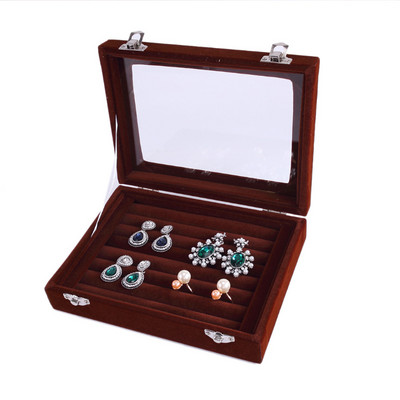 Nova kutija za prstenje 20*15*4,5 cm s poklopcem za naočale, držač za naušnice, organizator, izložbeni pribor za nakit za dom ili izlog