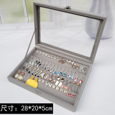 Fekete/szürke S/L ékszertároló doboz Gyűrű karkötő Ajándékdoboz Ékszer Szervező Fülbevaló Tartó Tálca Kis méret Elfér a legtöbb helyiségben