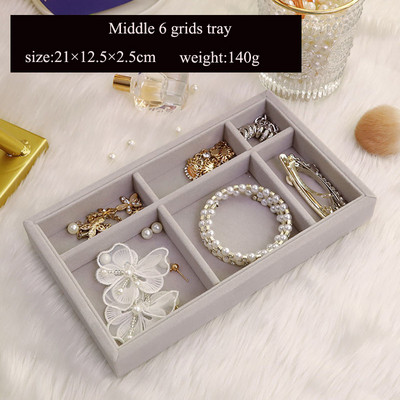 Fekete/szürke S/L ékszertároló doboz Gyűrű karkötő Ajándékdoboz Ékszer Szervező Fülbevaló Tartó Tálca Kis méret Elfér a legtöbb helyiségben