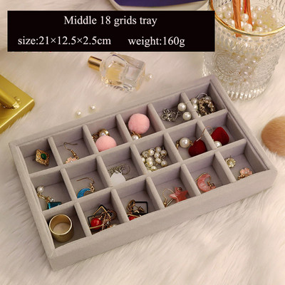 Fekete/szürke S/L ékszertároló doboz Gyűrű karkötő Ajándékdoboz Ékszer Szervező Fülbevaló Tartó Tálca Kis méret Elfér a legtöbb helyiségben