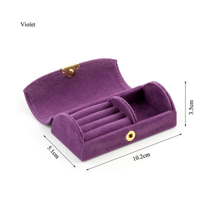 2022 Mini Velvet Romantic Box PU Storage PU Jewelry Box Χονδρικό δαχτυλίδι Creative Portable Travel Storage Box Earrings