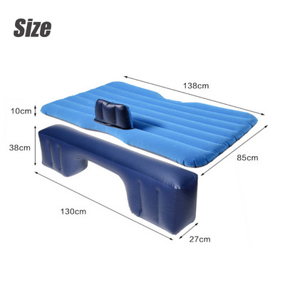 Jedan set Auto Zračni krevet za spavanje Madrac na napuhavanje Kampiranje Jastuk za putovanja Jastuk za stražnje sjedalo Podloga za prostirku Navlaka za auto SUV Dodaci