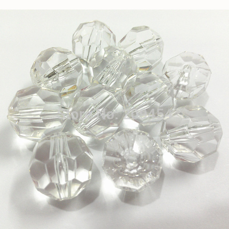 Χονδρική πώληση 6mm/8mm/10mm/12mm/14mm/16mm/18mm/20mm Διαφανείς ακρυλικές χάντρες μεγάλης όψης για κοσμήματα μόδας/DIY/Σχέδιο τσαντών με χάντρες