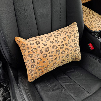 Luxus Crystal Leopard autós fejtámla nyakpárna univerzális állítható autós párna nyaktámasz párna hölgyeknek ajándék autós stílushoz