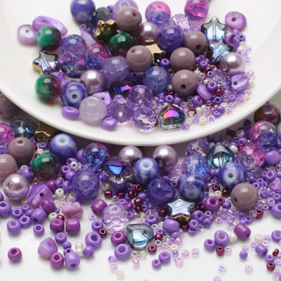 40g Μικτό χρώμα & μέγεθος & σχήμα Total Loose Austria Glass Seed Beads for Kids Jewelry Makeing DIY