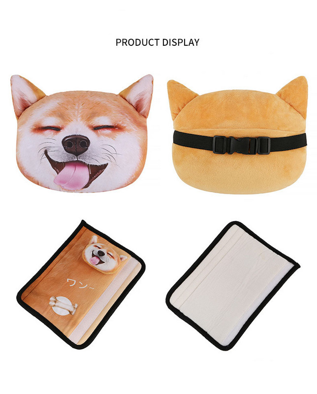 Personalizirani automobilski jastuk s crtežima slatkih životinjskih uzoraka Autosjedalica Potpora za glavu i vrat Ostatak Sigurnosne podloge za jastuke Potrepštine za interijer automobila