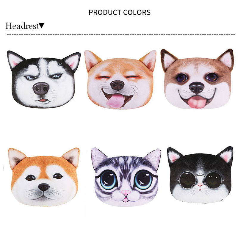 Personalizirani automobilski jastuk s crtežima slatkih životinjskih uzoraka Autosjedalica Potpora za glavu i vrat Ostatak Sigurnosne podloge za jastuke Potrepštine za interijer automobila