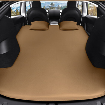 Матрак за къмпинг автомобил Надуваем надуваем матрак за Tesla Model 3 Model Y с въздушна помпа Багажник Легло Велур SUV Подложка за спане за кола Пътуване