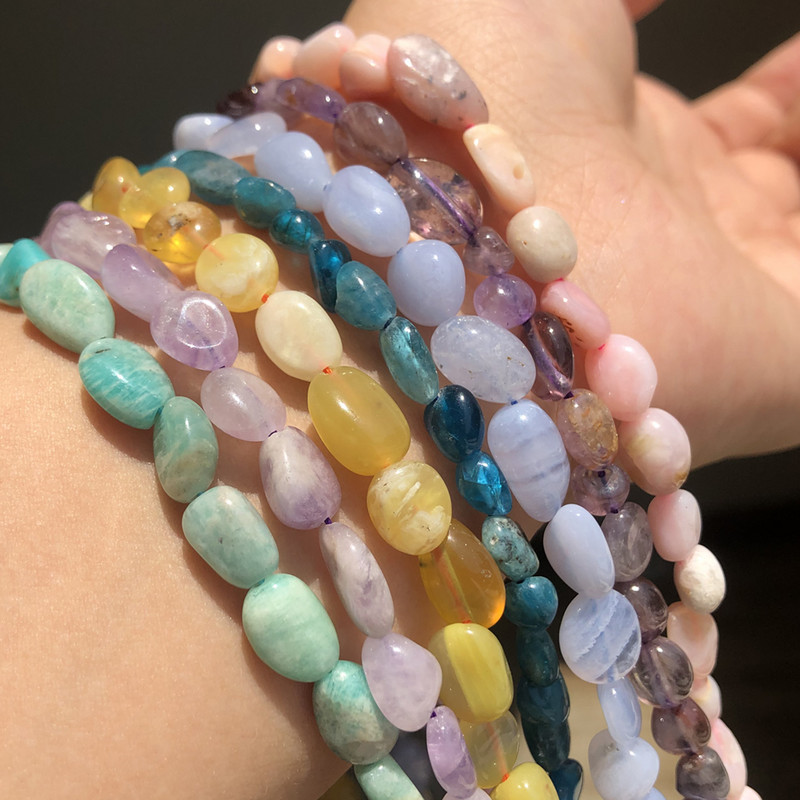 5-7 mm prirodni nepravilni amazonit kristalni kvarc perle apatitnog kamena labave perle za izradu nakita Diy dodaci za narukvice
