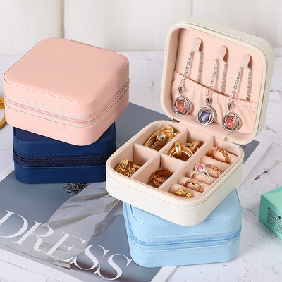 Jewelry Organizer Box Σκουλαρίκι Κολιέ Δαχτυλίδι Κοσμήματα Κουτί αποθήκευσης Φορητή οικιακή οργάνωση ταξιδιού αποθήκευσης για γυναικείο αξεσουάρ