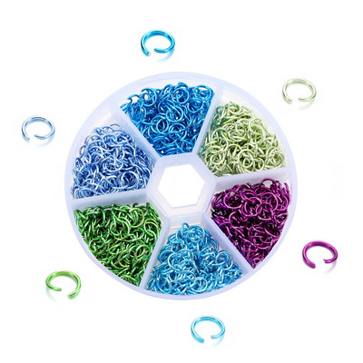 1 Σετ Πολύχρωμο, Ανοιχτό Δαχτυλίδι, Δαχτυλίδι, Κολιέ, Βραχιόλι, Σκουλαρίκι για αξεσουάρ κατασκευής κοσμημάτων DIY