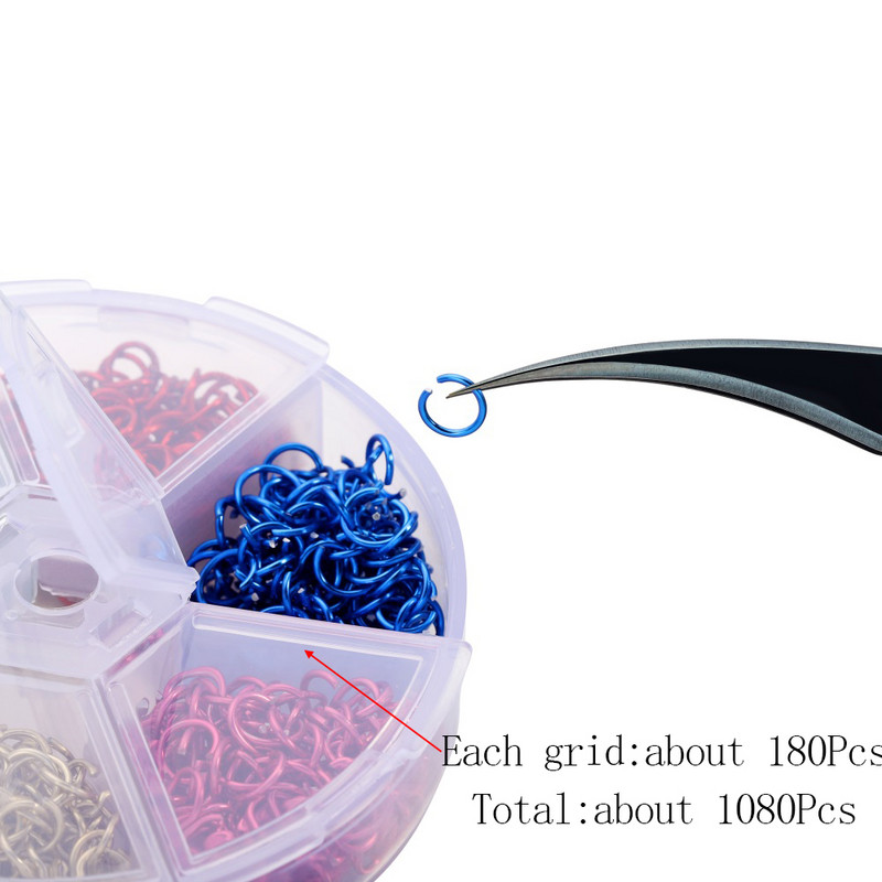 1 Σετ Πολύχρωμο, Ανοιχτό Δαχτυλίδι, Δαχτυλίδι, Κολιέ, Βραχιόλι, Σκουλαρίκι για αξεσουάρ κατασκευής κοσμημάτων DIY