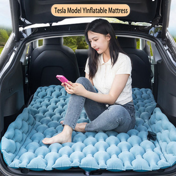За автомобил Tesla Model Y/3 Надуваем матрак Багажник на кола Пътуване Двойно спално легло Къмпинг на открито Надуваема постелка за спане