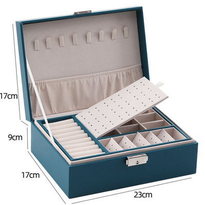XINSOM papuošalų dėžutės laikiklis Nešiojami karoliai Auskarai Žiedai Papuošalų laikiklis PU Oda Sandėliukas Joyeros Organizador De Joyas
