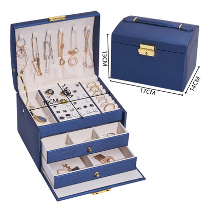 XINSOM papuošalų dėžutės laikiklis Nešiojami karoliai Auskarai Žiedai Papuošalų laikiklis PU Oda Sandėliukas Joyeros Organizador De Joyas