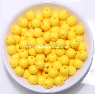 Непрозрачни смесени акрилни пластмасови гладки кръгли сферични дистанционни мъниста 5,5 mm 7,5 mm 9,5 mm Размер за избор за изработка на бижута AC7