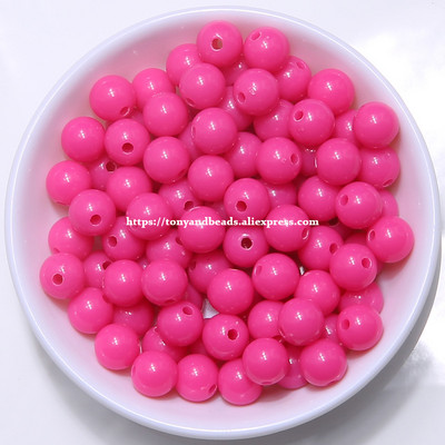 Непрозрачни смесени акрилни пластмасови гладки кръгли сферични дистанционни мъниста 5,5 mm 7,5 mm 9,5 mm Размер за избор за изработка на бижута AC7