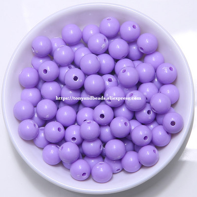 Непрозрачни смесени акрилни пластмасови гладки кръгли сферични дистанционни мъниста 5,5 mm 7,5 mm 9,5 mm Размер за избор за изработка на бижута AC7