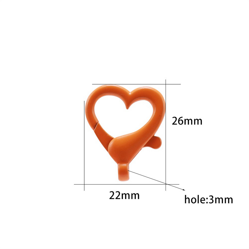10 vnt Spalvoto lydinio širdies formos omarų užsegimo raktų pakabukai, skirti „pasidaryk pats“ papuošalams gaminti karolių apyrankės jungties priedai