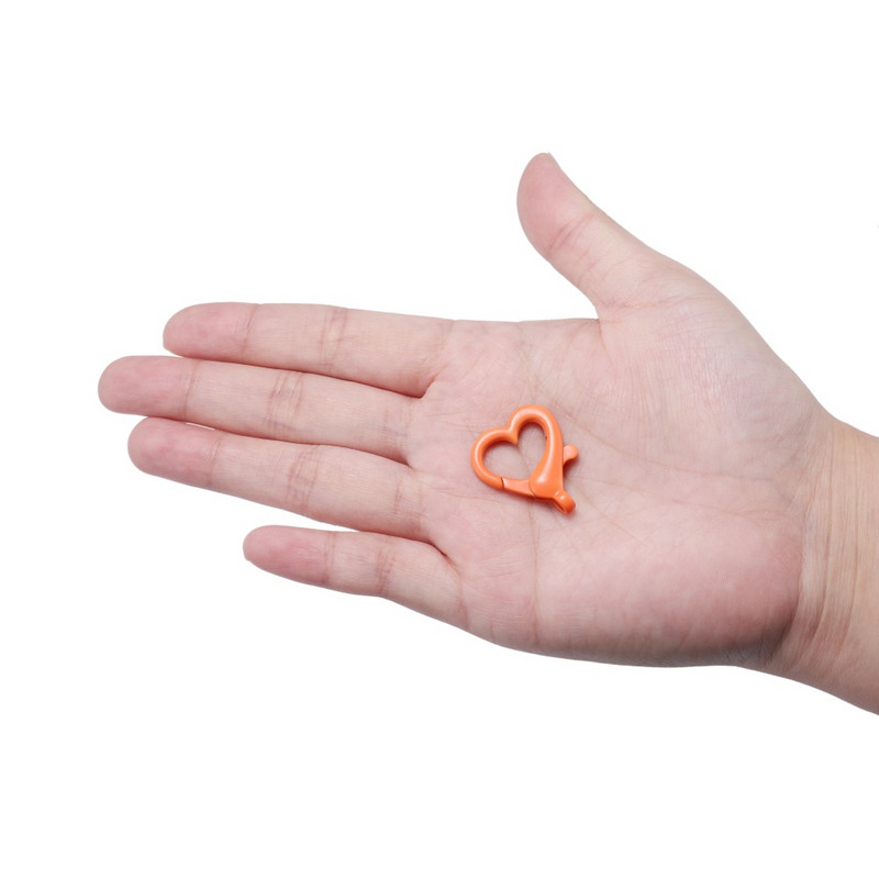 10 vnt Spalvoto lydinio širdies formos omarų užsegimo raktų pakabukai, skirti „pasidaryk pats“ papuošalams gaminti karolių apyrankės jungties priedai