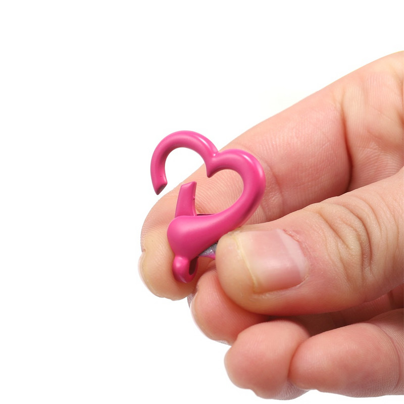 10 vnt Spalvoto lydinio širdies formos omarų užsegimo raktų pakabukai, skirti „pasidaryk pats“ papuošalams gaminti karolių apyrankės jungties priedai