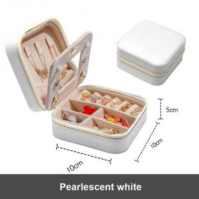 2022 m. Naujas papuošalų organizatorius auskarų žiedas karoliai ekrano laikymo dėklas moterims dovanos PU odinė nešiojama papuošalų dėžutė