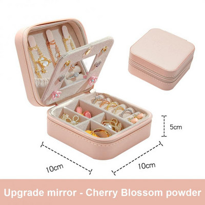 2022 m. Naujas papuošalų organizatorius auskarų žiedas karoliai ekrano laikymo dėklas moterims dovanos PU odinė nešiojama papuošalų dėžutė