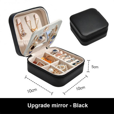 2022 m. Naujas papuošalų organizatorius auskarų žiedas karoliai ekrano laikymo dėklas moterims dovanos PU odinė nešiojama papuošalų dėžutė