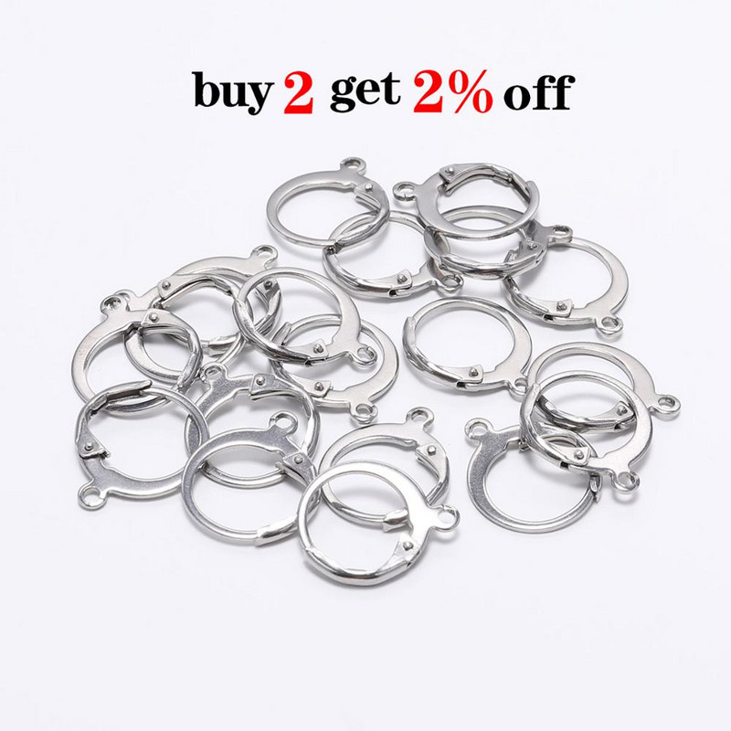 20tk/partii 14*12mm kuldne roostevaba teras prantsuse kangiga kõrvarõngakonksud traadi seadistused alusrõngad kõrvarõngad isetegemiseks ehete valmistamiseks