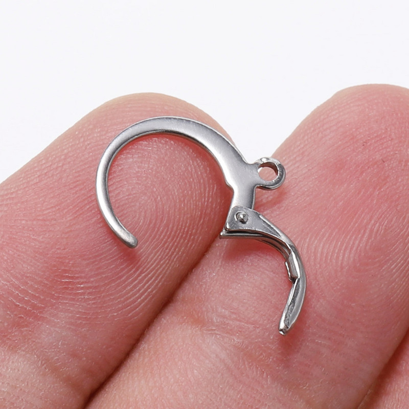 20tk/partii 14*12mm kuldne roostevaba teras prantsuse kangiga kõrvarõngakonksud traadi seadistused alusrõngad kõrvarõngad isetegemiseks ehete valmistamiseks