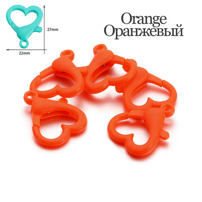 30 vnt/pak. Spalvingos plastikinės širdies formos omarų užsegimo raktų pakabukai, suskirstyti kabliukai „pasidaryk pats“ papuošalams gaminti karolių jungties reikmenims