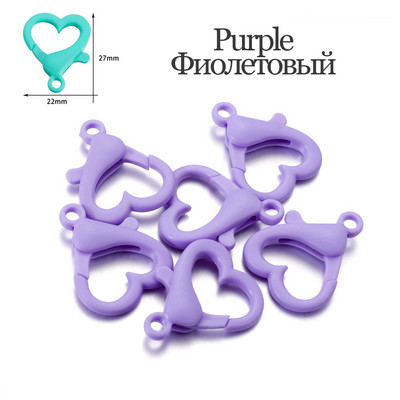 30 vnt/pak. Spalvingos plastikinės širdies formos omarų užsegimo raktų pakabukai, suskirstyti kabliukai „pasidaryk pats“ papuošalams gaminti karolių jungties reikmenims