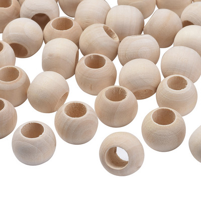 Nedovršene drvene perle s velikom rupom 10-25 mm Antikne bijele prirodne drvene labave razmaknice perle makrame perle za izradu nakita DIY