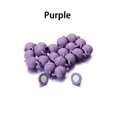 5 vnt./stal. Daugiaspalviai apvalūs magnetiniai užsegimai odiniai laidai apyrankės magnetinės jungtys, nustatymai, skirti „pasidaryk pats“ papuošalams gaminti