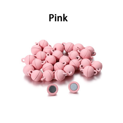 5 vnt./stal. Daugiaspalviai apvalūs magnetiniai užsegimai odiniai laidai apyrankės magnetinės jungtys, nustatymai, skirti „pasidaryk pats“ papuošalams gaminti