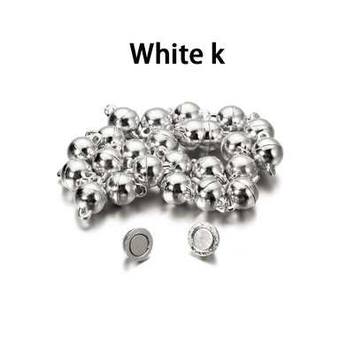 5 vnt./stal. Daugiaspalviai apvalūs magnetiniai užsegimai odiniai laidai apyrankės magnetinės jungtys, nustatymai, skirti „pasidaryk pats“ papuošalams gaminti