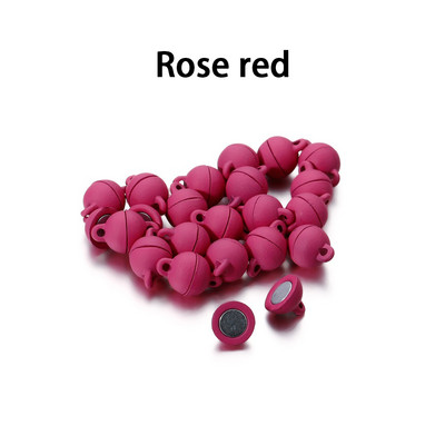 5 vnt./stal. Daugiaspalviai apvalūs magnetiniai užsegimai odiniai laidai apyrankės magnetinės jungtys, nustatymai, skirti „pasidaryk pats“ papuošalams gaminti