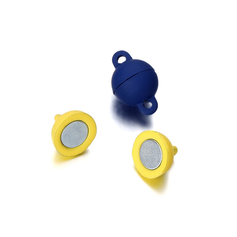 5 vnt./stal. Daugiaspalviai apvalūs magnetiniai užsegimai odiniai laidai apyrankės magnetinės jungtys, nustatymai, skirti „pasidaryk pats“ papuošalams gaminti