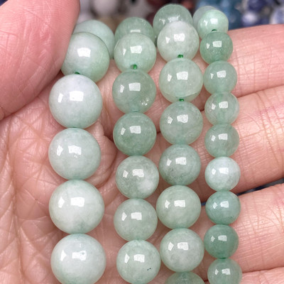 Natūralaus akmens karoliukai Akvamarinai Granatas Agatas Angelitas Kvarcas Opalas Aventurinas Jades Apvalūs karoliukai papuošalams Gaminti pasidaryk pats apyrankes