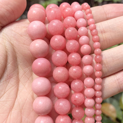 Natūralaus akmens karoliukai Akvamarinai Granatas Agatas Angelitas Kvarcas Opalas Aventurinas Jades Apvalūs karoliukai papuošalams Gaminti pasidaryk pats apyrankes